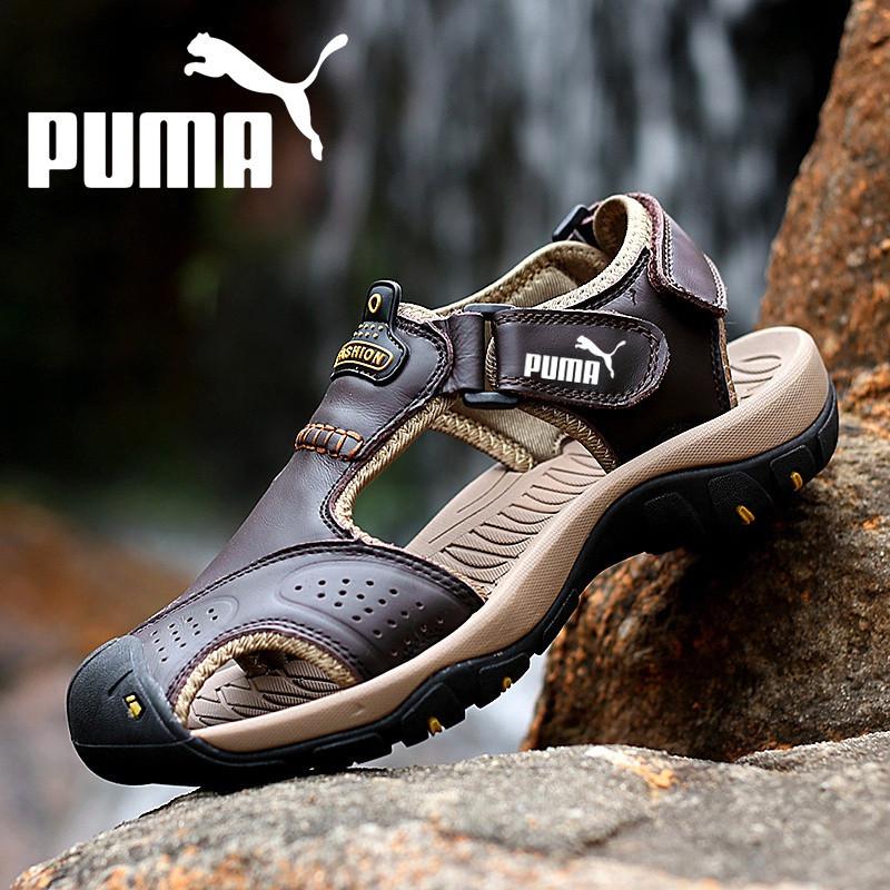 Sandal Chestnut Cowhide With Cross-strap