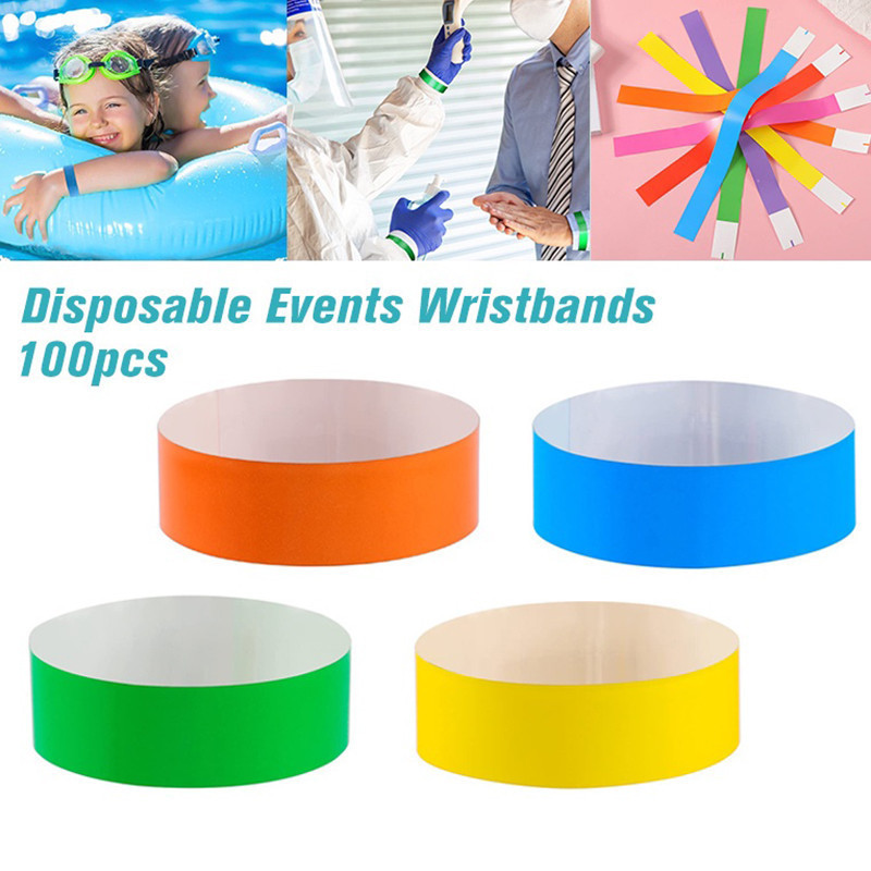 100pcs disposable wristband sticker wrist hand event sticker hand tag ...