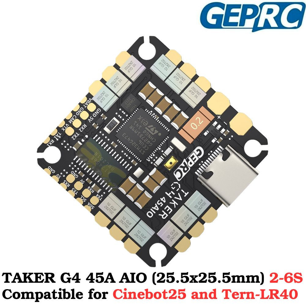 GEPRC TAKER G4 45A AIO 2-6S G4 FC 45A 4in1 ESC 25.5x25.5mm for ...