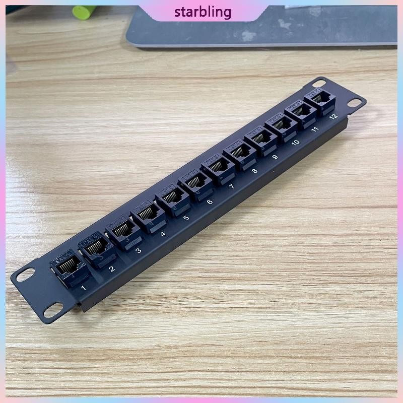 Star 12 Port Straight-through CAT6 Patch Panel RJ45 Cable Adapter ...