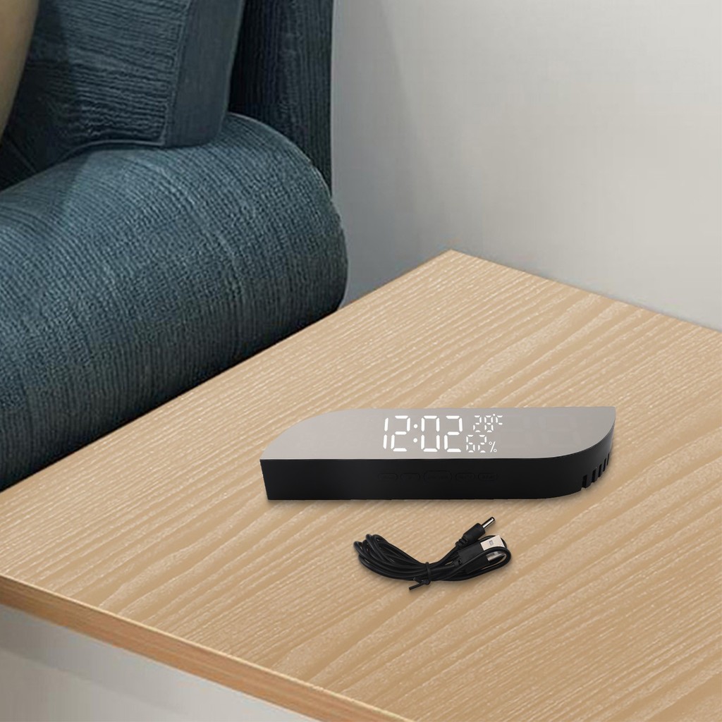 Stylish Electronic Clock with Adjustable Brightness and Humidity Sensor ...