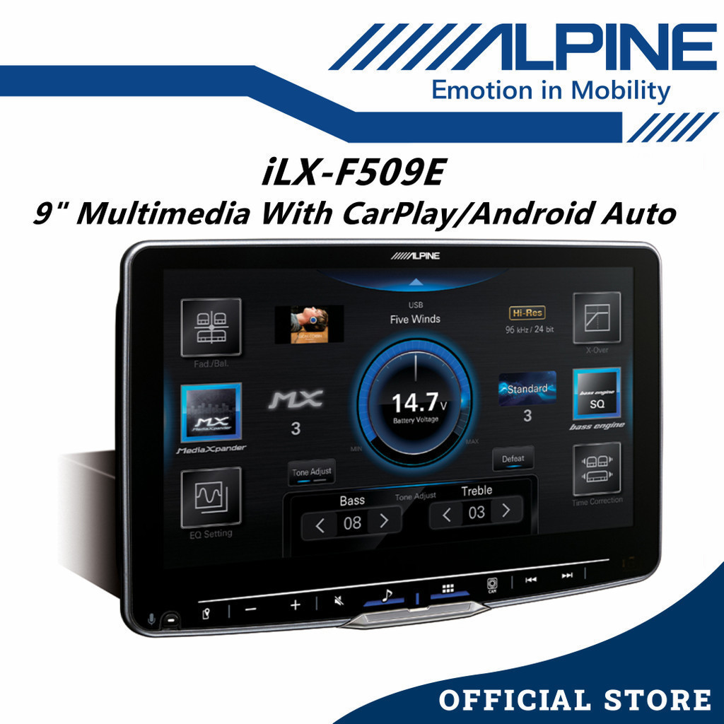 Alpine 9” Hi-Res Digital Multimedia Receiver Wireless Carplay & Android ...