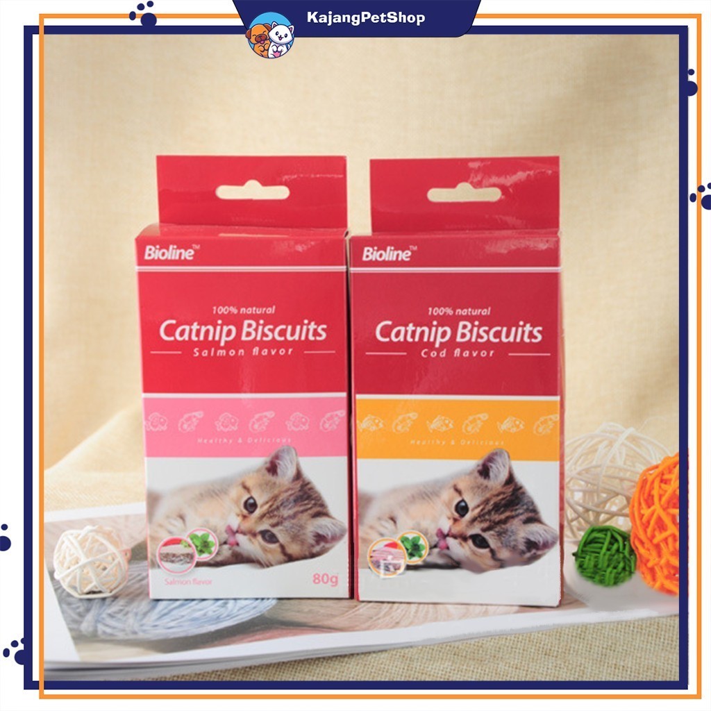 KajangPetShop Bioline Catnip Biscuits 80g Cat Treats Pet Food Cat Food Shopee Malaysia