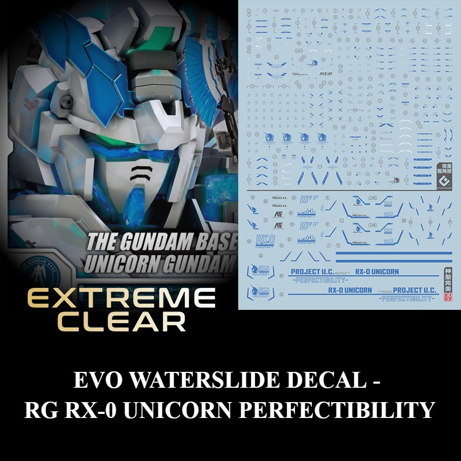 [EVO] Waterslide Decal - [RG30] RG 1/144 RX-0 Unicorn Gundam ...