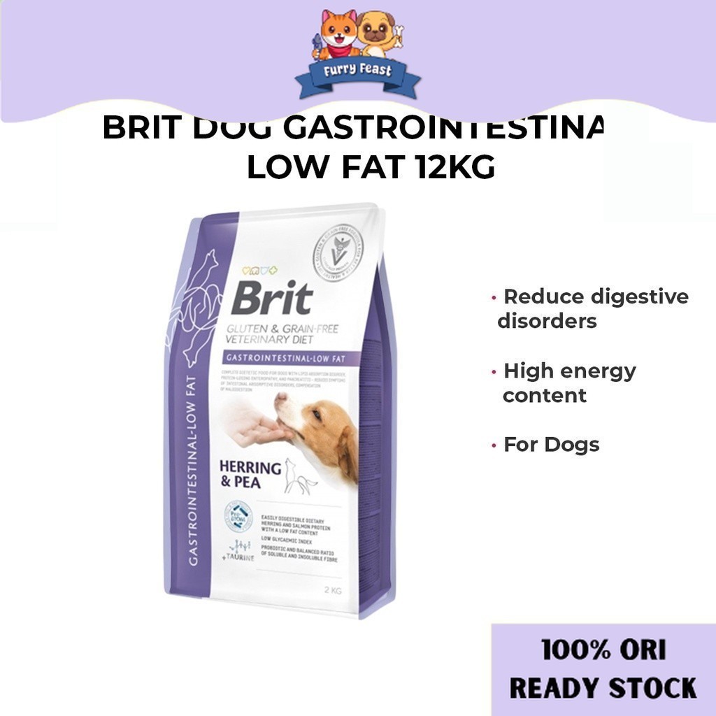 BRIT DOG GASTROINTESTINAL LOW FAT 12KG LIPID ABSORPTION DISORDER