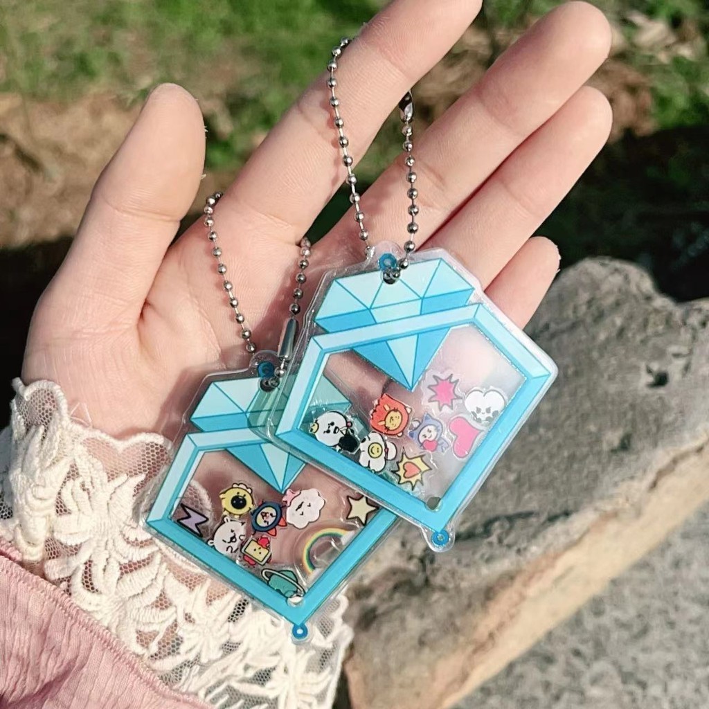Kpop TREASURE Cute Cartoon Characters TRUZ Keychains Acrylic Sandwich ...