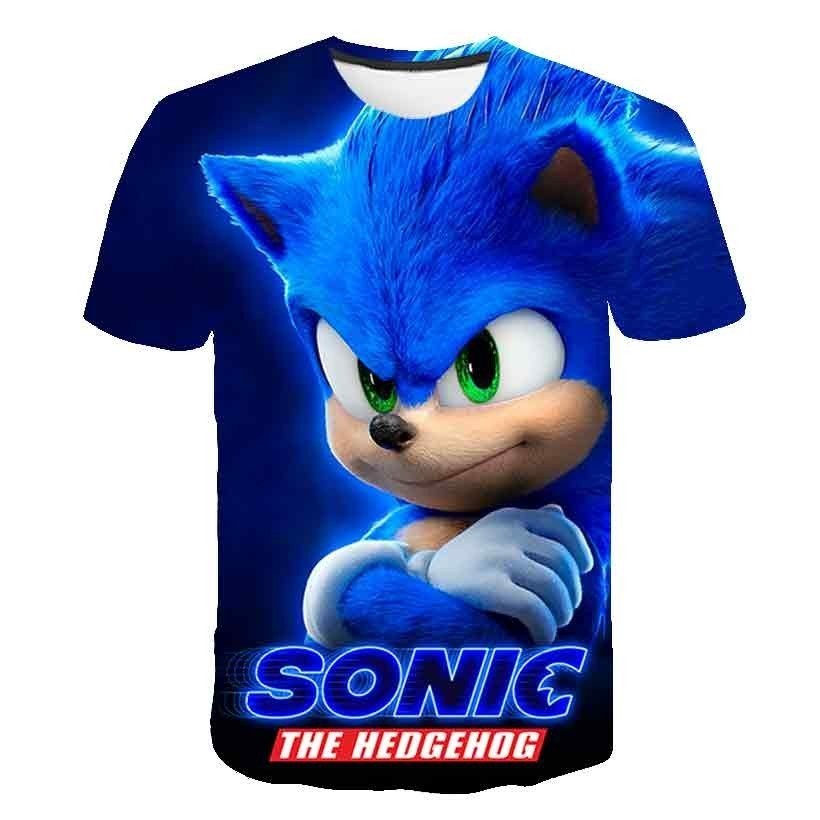 New Sonic T-shirt 3D Top Sonic Hedgehog 2021 Summer T-shirt Men's Short ...