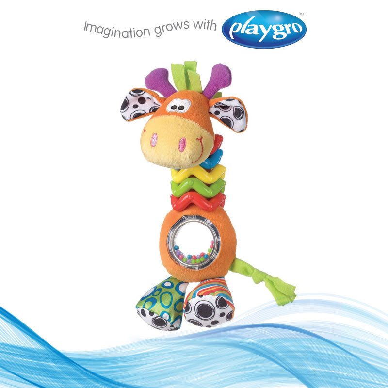 Playgro 0181561 Bead Buddy Giraffe Rattle for baby 3 months+ | Shopee ...
