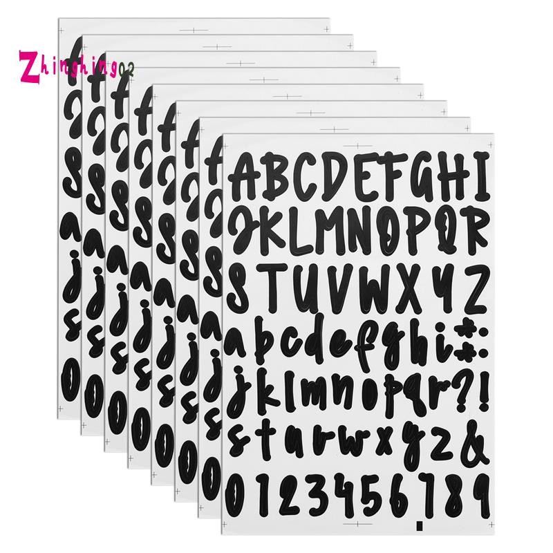 8 Sheets Self Adhesive Vinyl Letters Numbers Kit, Letters Numbers ...