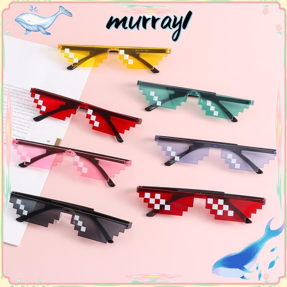 MURRAY1 Pixelated Mosaic Glasses, Novel Funny Party Glasses, Vintage ...