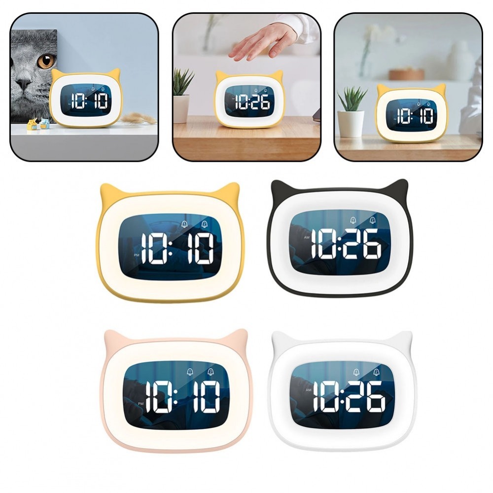 Rechargeable Digital Alarm Clock with Adjustable Volume and Built in ...