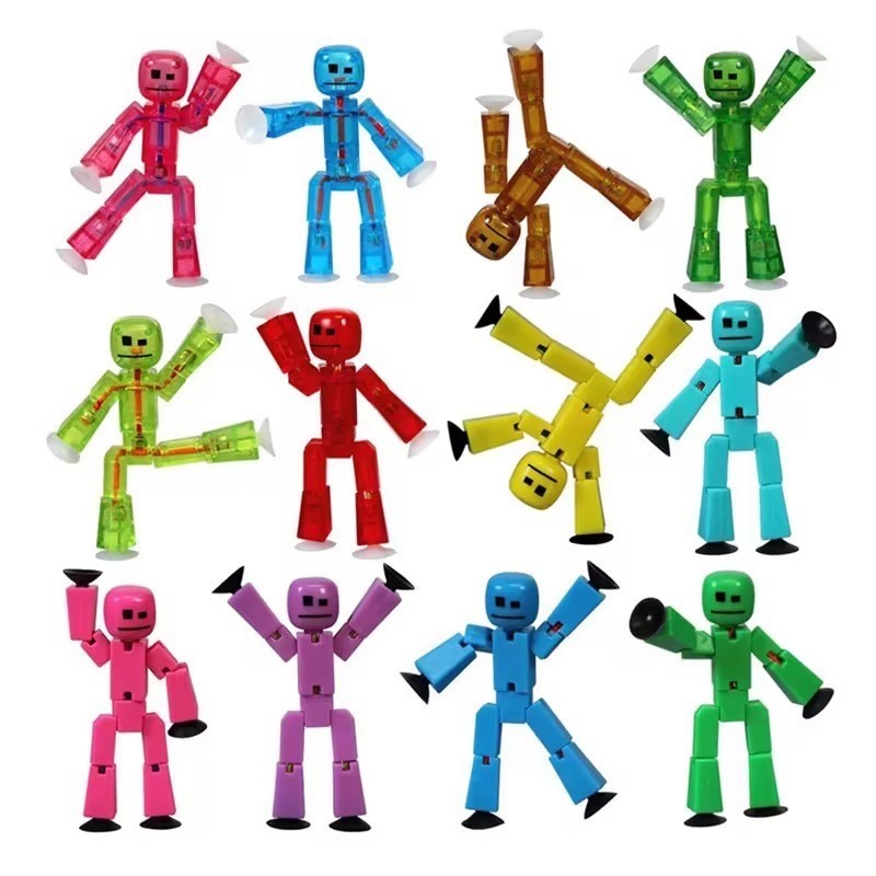 Sucker Stick Man Versatile Doll Puzzle Toy Suction Cup Stickbot Sticky ...