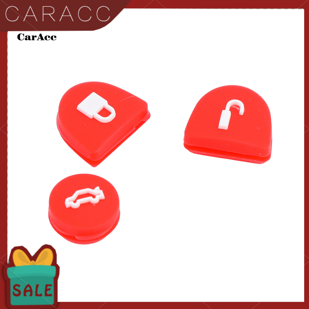 3Pcs/Set Key Button Lock/Unlock/Trunk Standard Red Remote Key Button ...