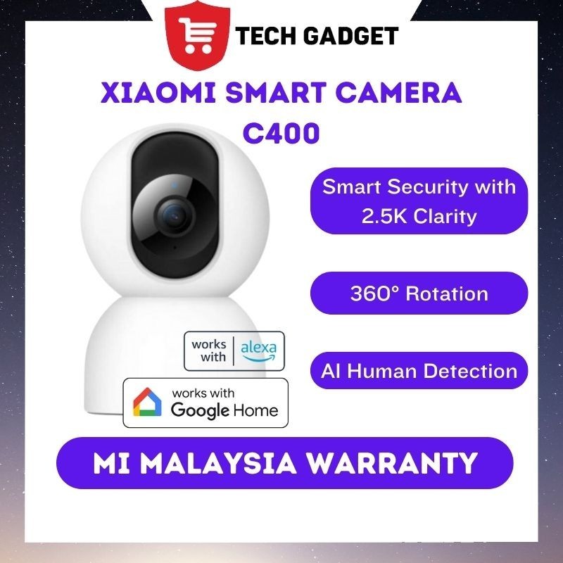 Xiaomi Smart Camera C400 4MP 2.4GHz WI-FI Support AI human detection ...