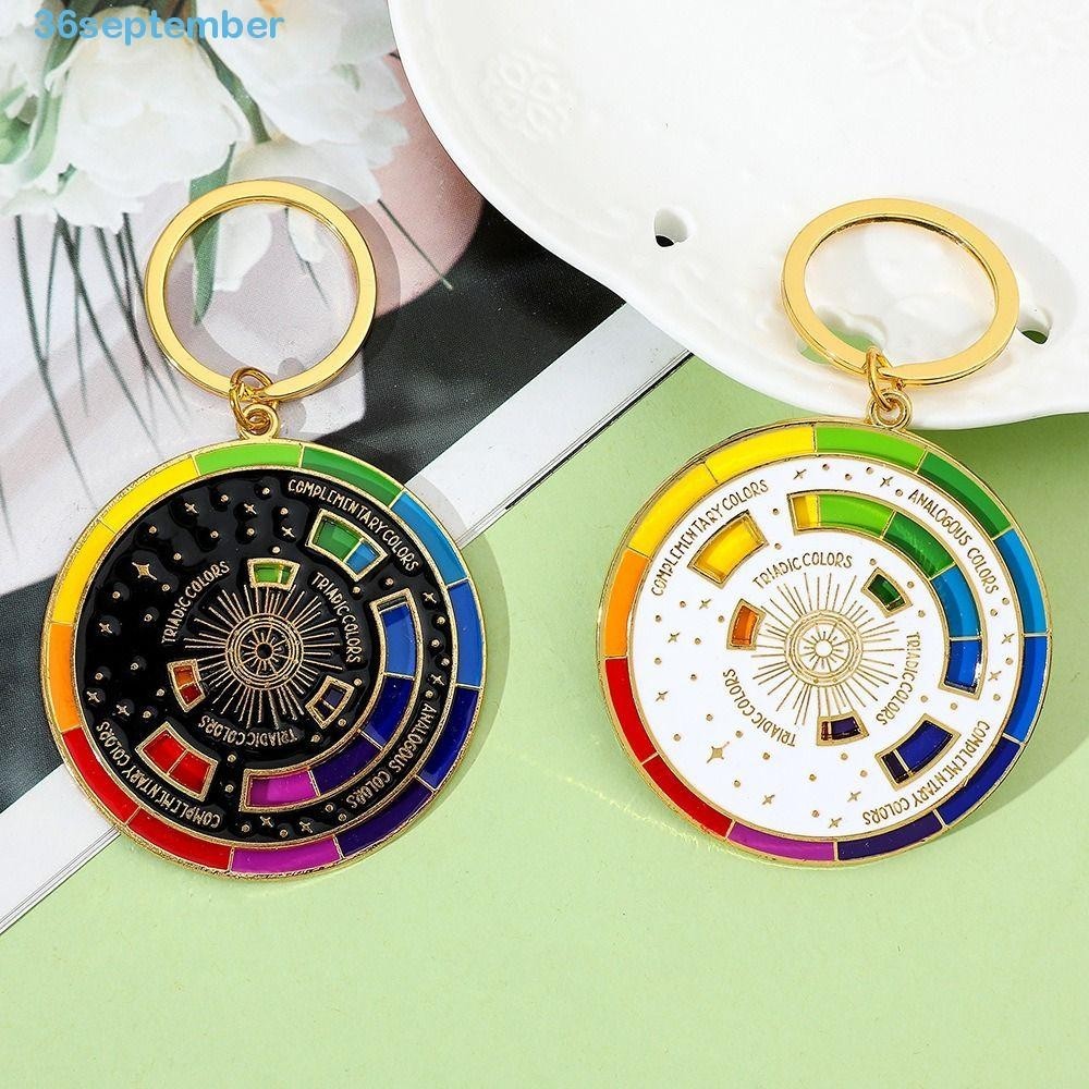 SEPTEMBER New Color Wheel Keyring, Color Wheel Metal Spinning Color