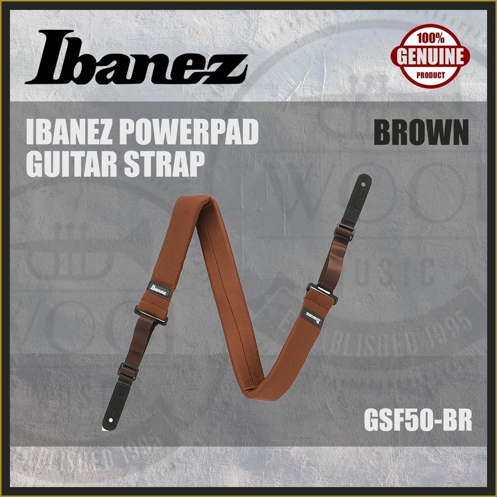 Tracolla Per Chitarra Ibanez GSF50-BR - Imbottita - Regolabile 115-135cm - Marrone - Foto 7