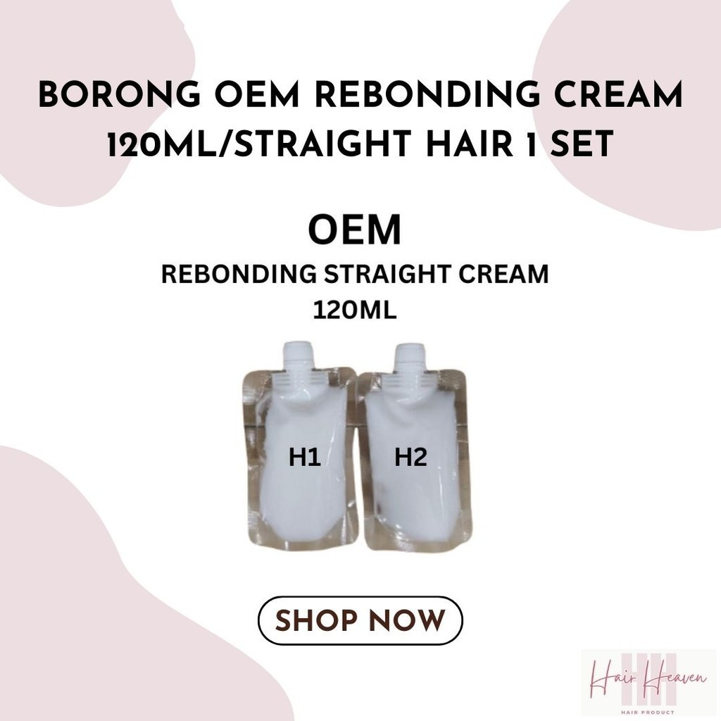 BORONG OEM REBONDING CREAM 120ML/STRAIGHT HAIR 1 SET (CAN NAME BY