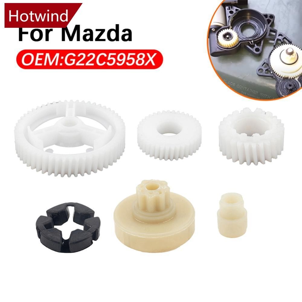 HOTWIND 6Pcs/Set Car Front Rear Window Control Regulator Motor Repair Gear Kit For Mazda 3 5 6