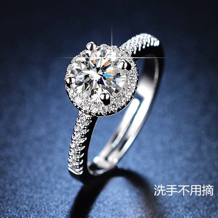 Women Men Silver Fashion Jewelry Platinum Diamond Crystal Wedding ...