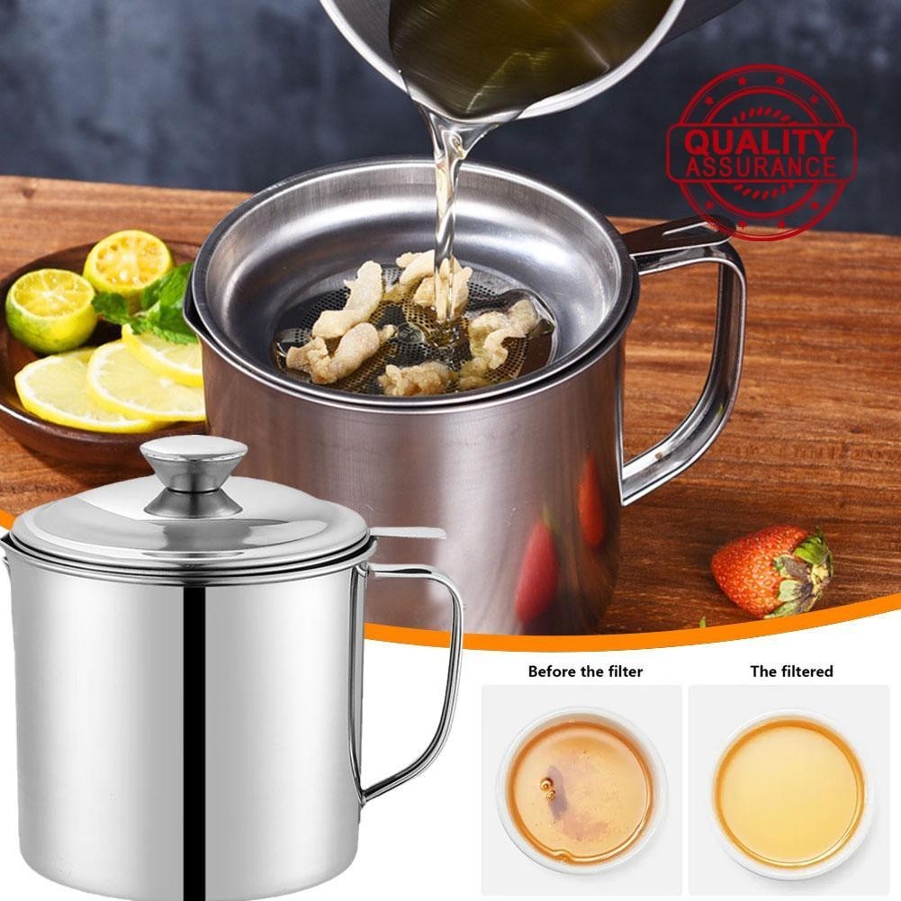 Stainless Steel Oil Filter Pot Mesh Leakage Filtering Kettle Oil ...