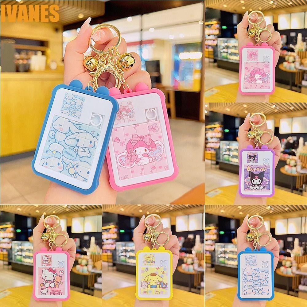 IVANES Kuromi Puzzle Key Chain, Bell Huarong Road Pompompurin Jigsaw