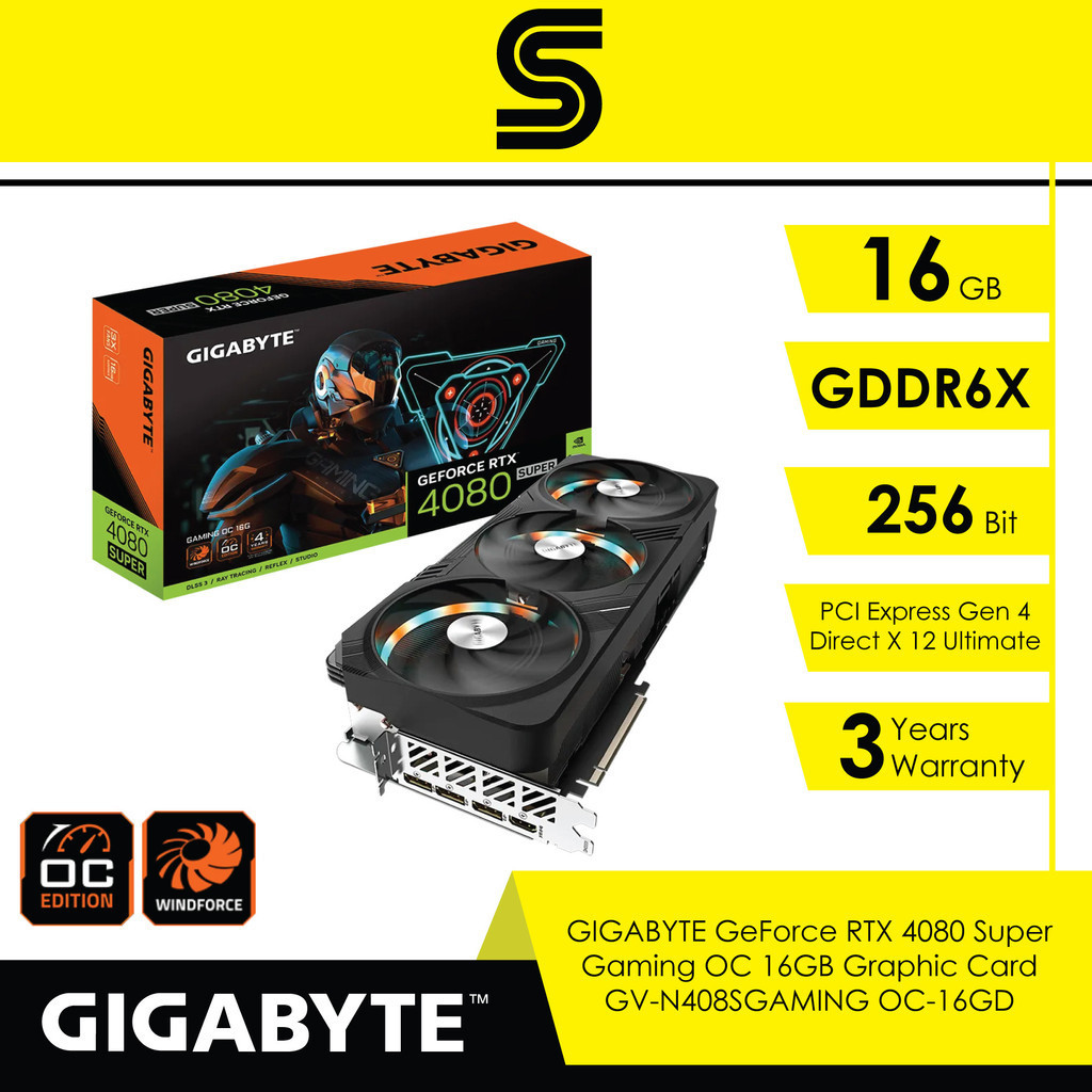 GIGABYTE GeForce RTX 4080 Super Gaming OC 16GB Graphic Card - GV ...