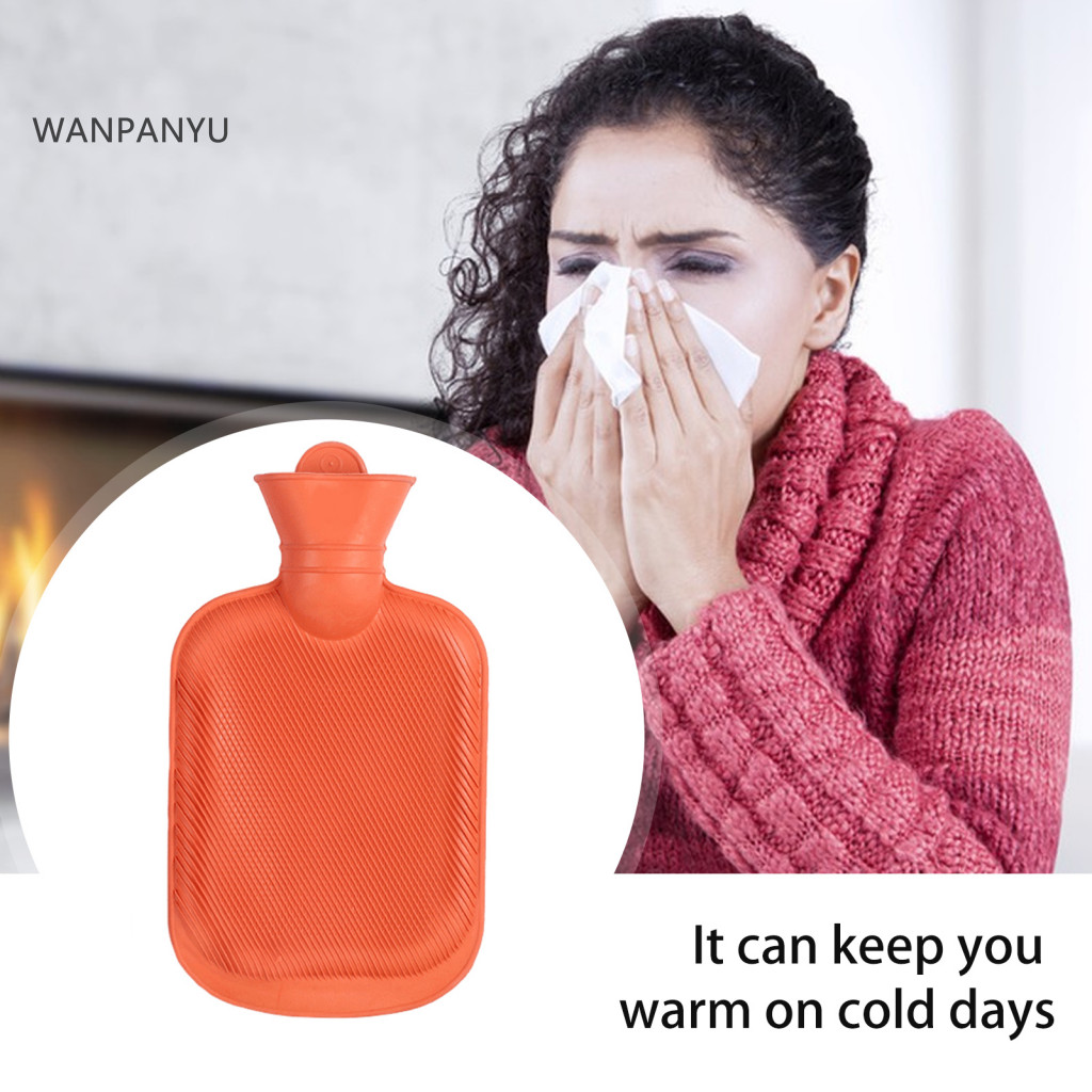 wanpanyu Leakproof Hot Water Bottle Hot Water Bottle with Spiral Sealing 1000ml Spiral Sealed