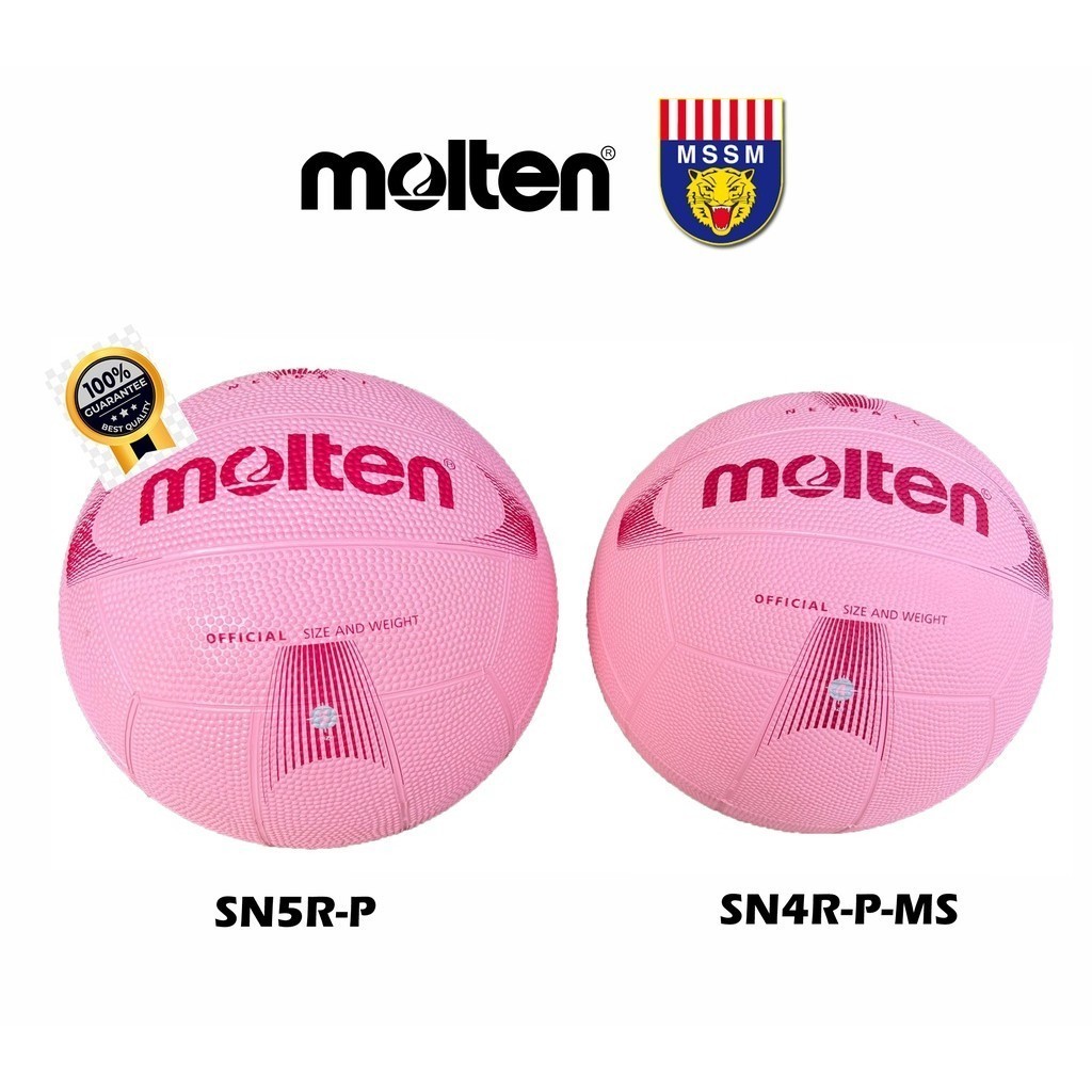 Molten Pink Netball Ball Sn4r Size 4 Sn5r Size 5 Bola Sukan