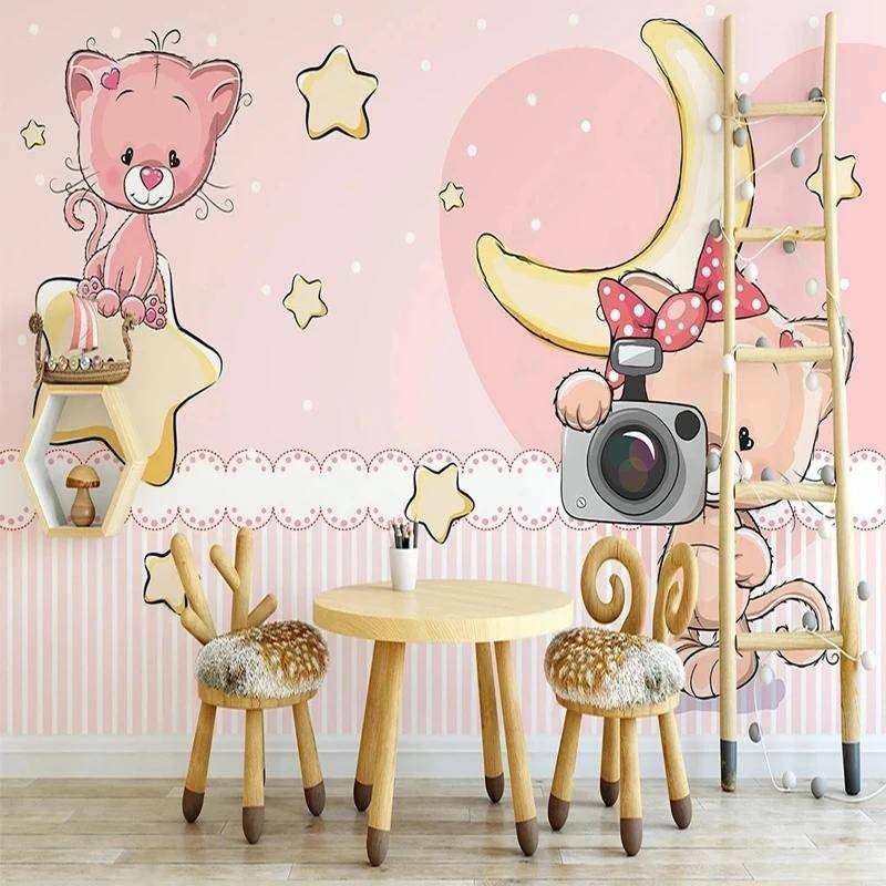 Custom Silk Mural Wallpaper With Hand Painted Cartoon Elephant Pattern For Children Room Decor From Wallpapers - Price 40.21