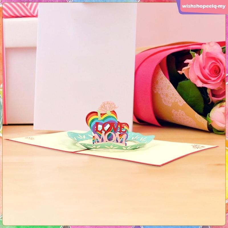 [WishshopeelqMY] Mother's Day Card 3D Popup Greeting Card Birthday Card ...