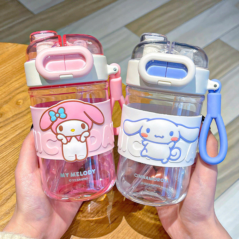 Sanrio Kuromi Cute Double Drinking Cup Girls Portable Handy Cup Sanrio ...