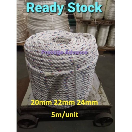 [5 meter] PP rope 20mm 22mm 24mm PP Rope / Tali PP Kuatity Baik ...