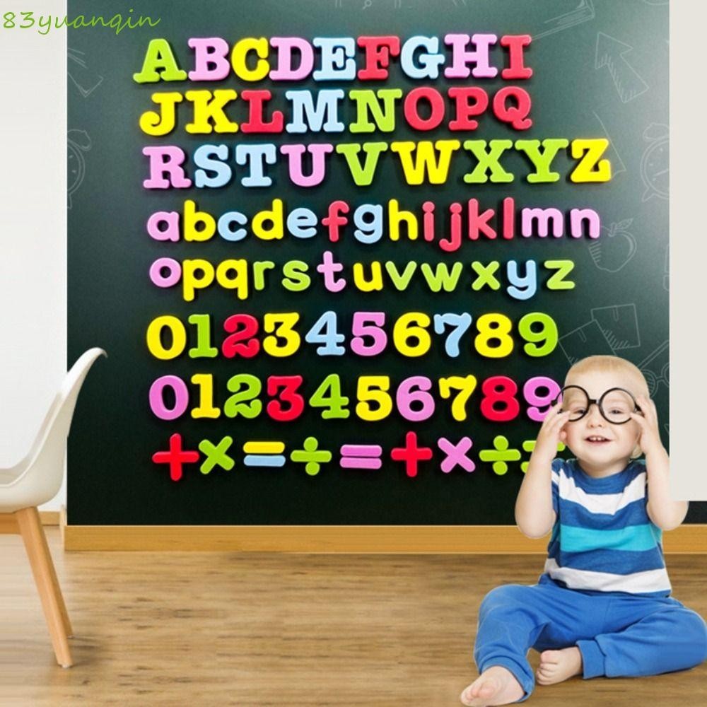 YUANQIN 24pcs EVA Magnetic Letter Sticker, Magnetic Alphabet Letters ...