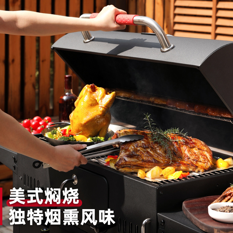 Grill Barbeku Kegunaan Rumah Grill Arang Gaya Amerika Grill Panggang ...