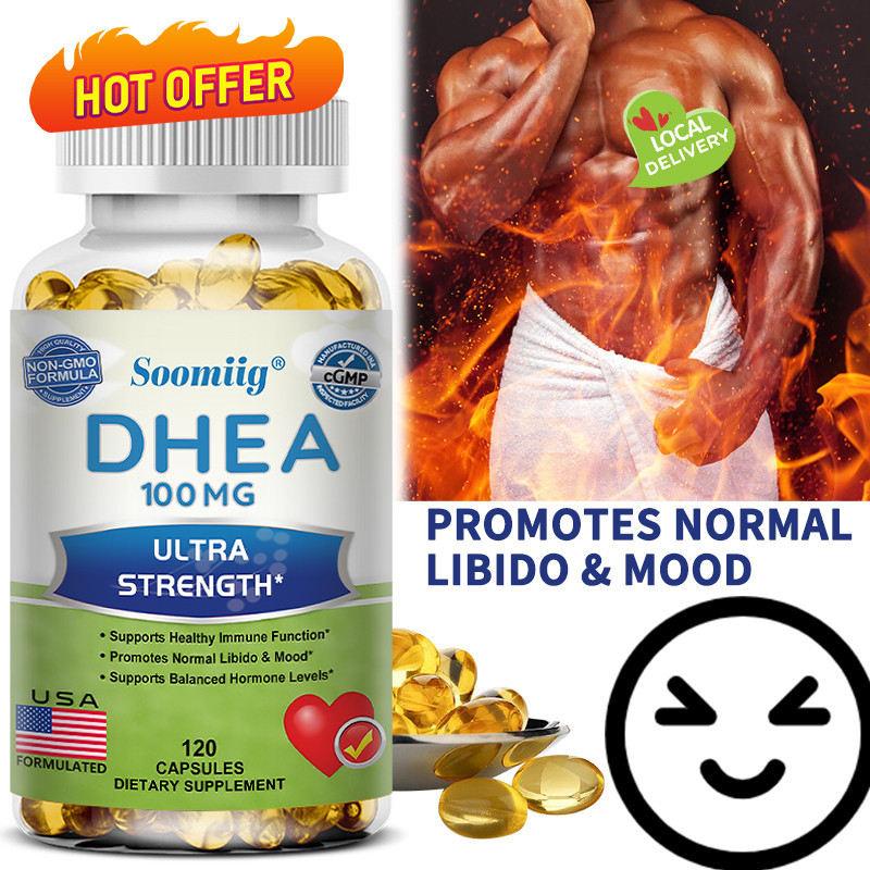 Soomiig DHEA 100 Mg Boosts Energy and Mood Health Immune, Cognitive Function, 60/120