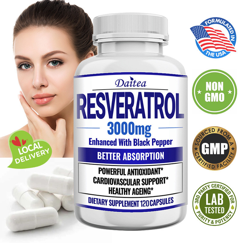 Daitea Resveratrol Capsules - Powerful Antioxidant That Supports 