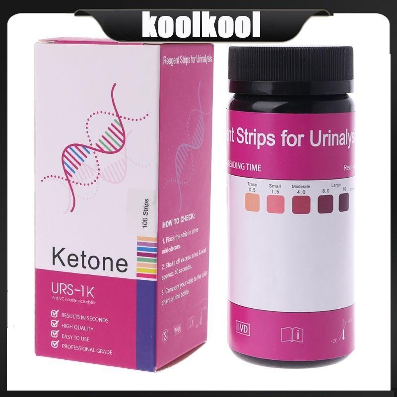 Kool 100 Strips Set Ketone Test Paper Urine Testing Ketones in Urine on