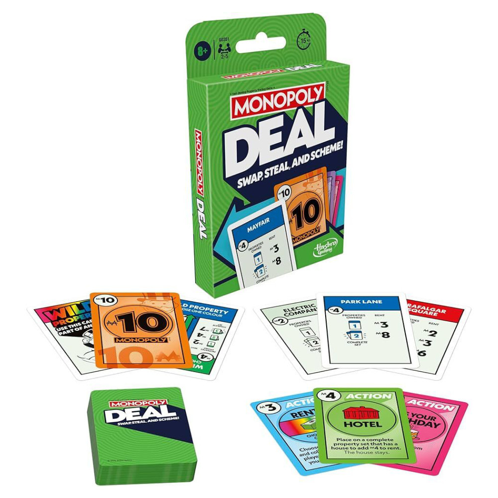 Monopoly Deal Quick Playing Family Card Game By Hasbro | Shopee Malaysia