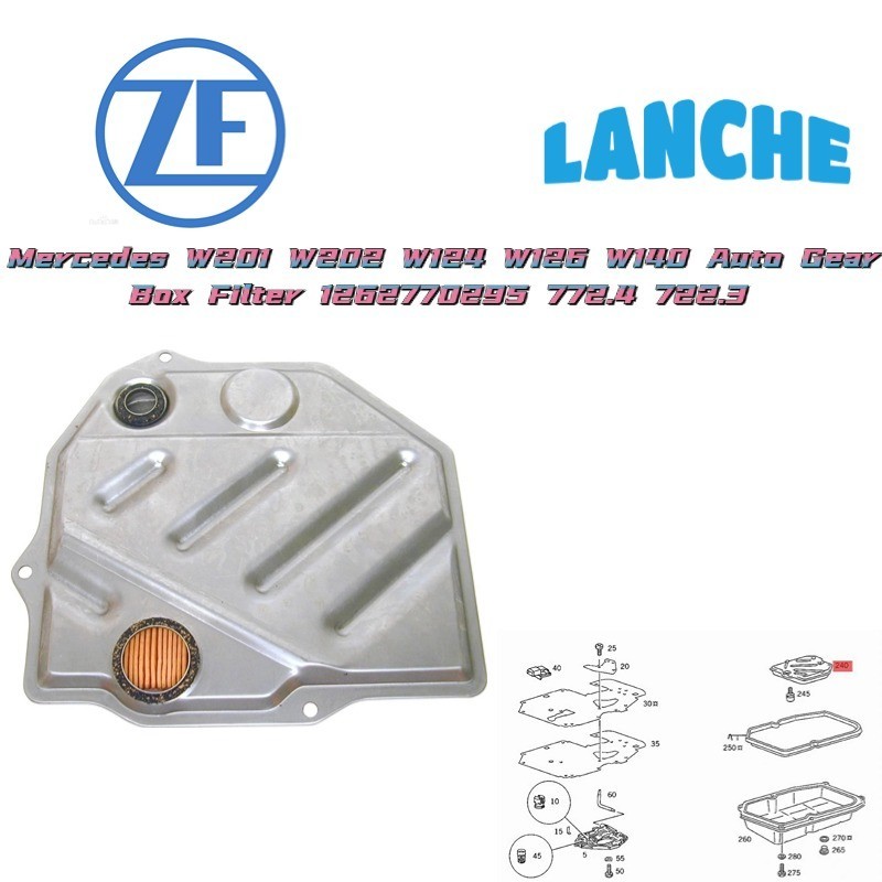 Mercedes W201 W202 W124 W126 W140 Auto Gear Box Filter 1262770295 772.4