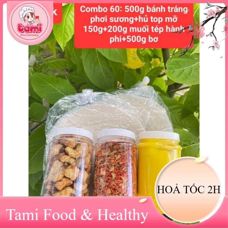 [DELICIOUS Type] Combo 60: 500g dew-dried rice paper + 200g salt, fried ...