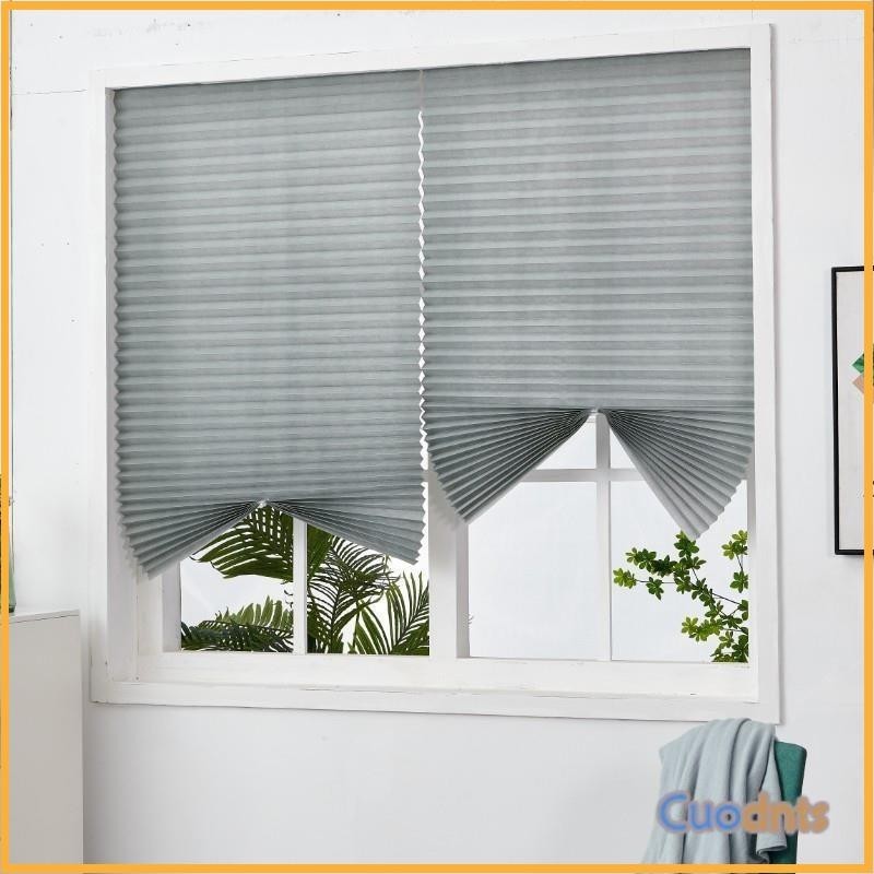 Adhesive Window Shades Nonwoven Fabric Pleated Zebra Blinds Roller