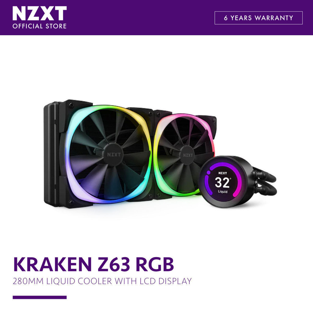 NZXT Kraken Z63 RGB - Matte Black/Matte White | Shopee Malaysia