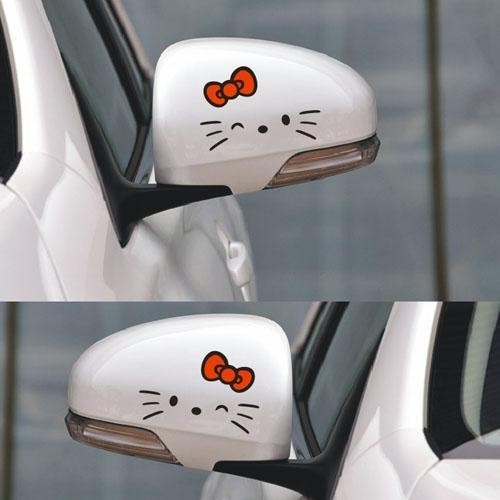 Hello kitty Rearview Mirror Sticker KT Rearview Mirror Sticker