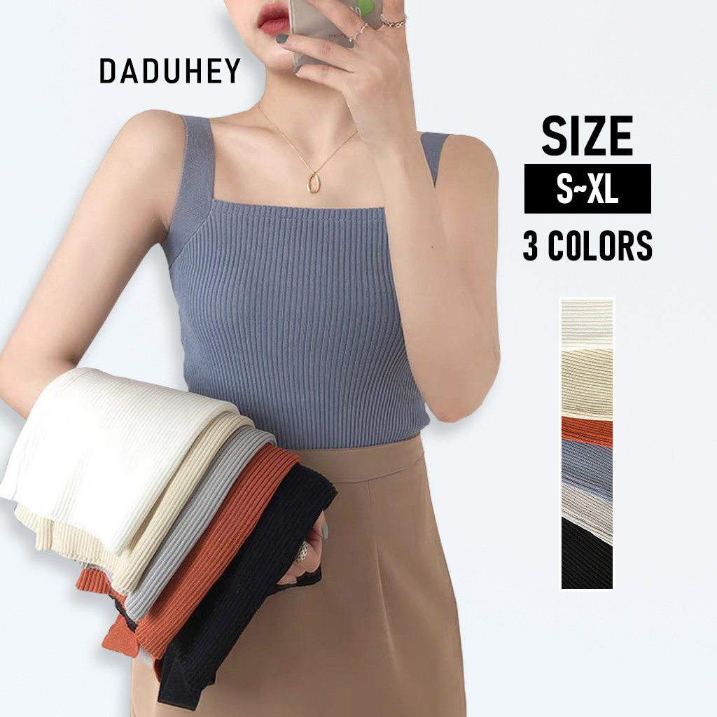 Daduhey Knitted Inner Match Sleeveless Women's Base Camisole Vest - 6 ...