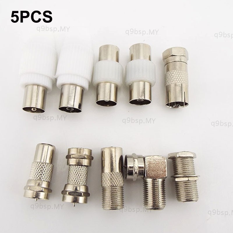 Tv Rf F Type Female Male Plug Adapter Connector Socket To Rf Coax