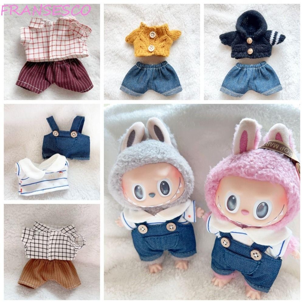 FRANCESCO 15cm Labubu Clothes, Plush Coat Cos Gift Doll Labubu Time ...