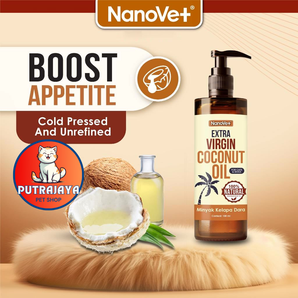 Nanovet Pet Extra Virgin Coconut Oil For Cat and Dog 100ml