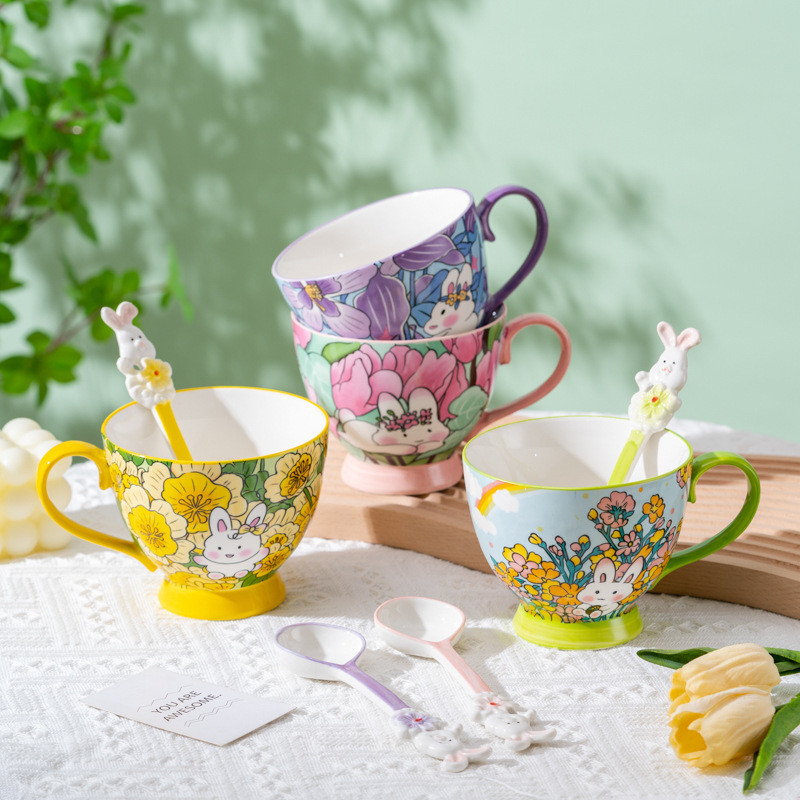Cute Four Seasons Rabbit Creative Drinking Cup, Household High-Value ...
