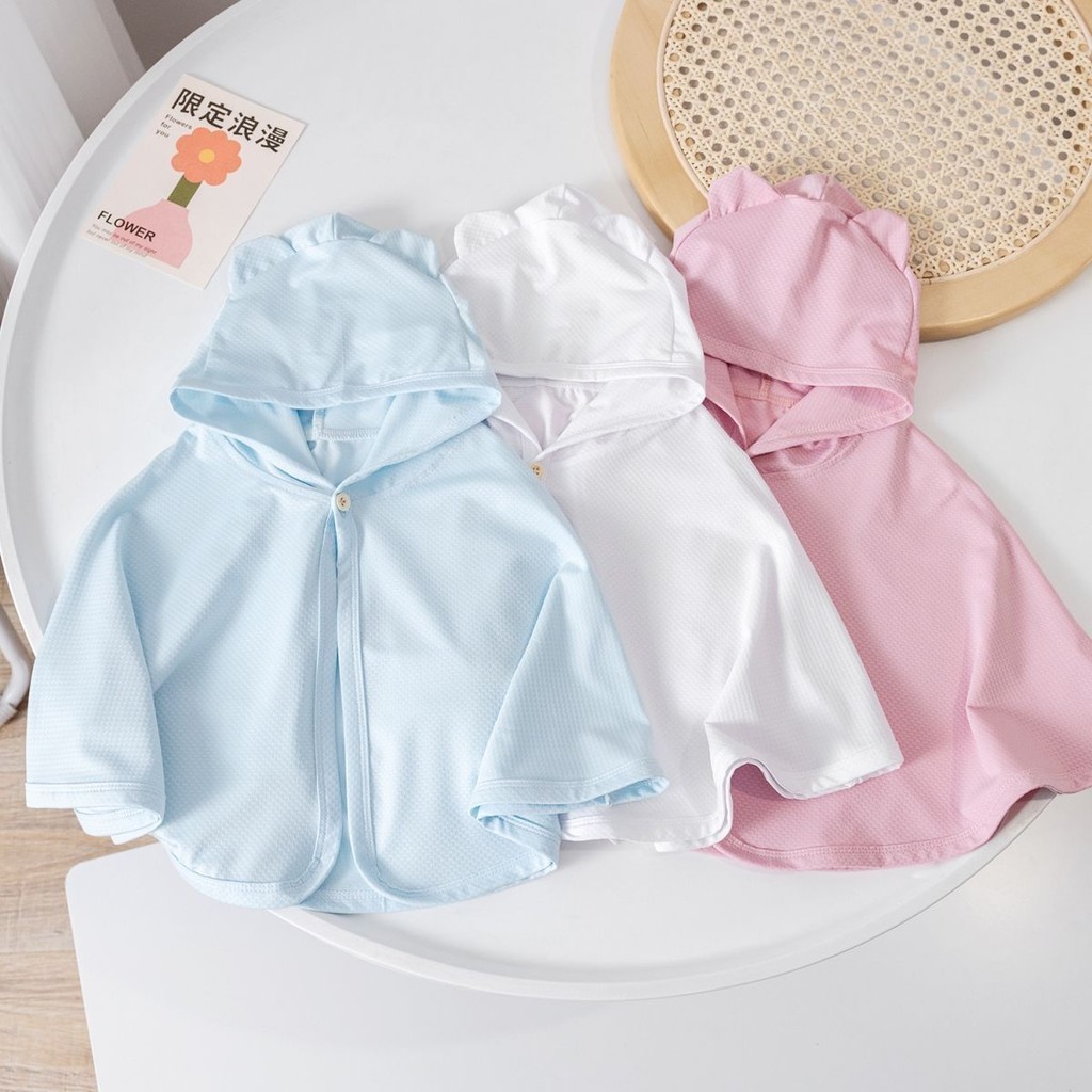 Baby Sun Protection Clothing Hooded Summer Thin Style Children Baby