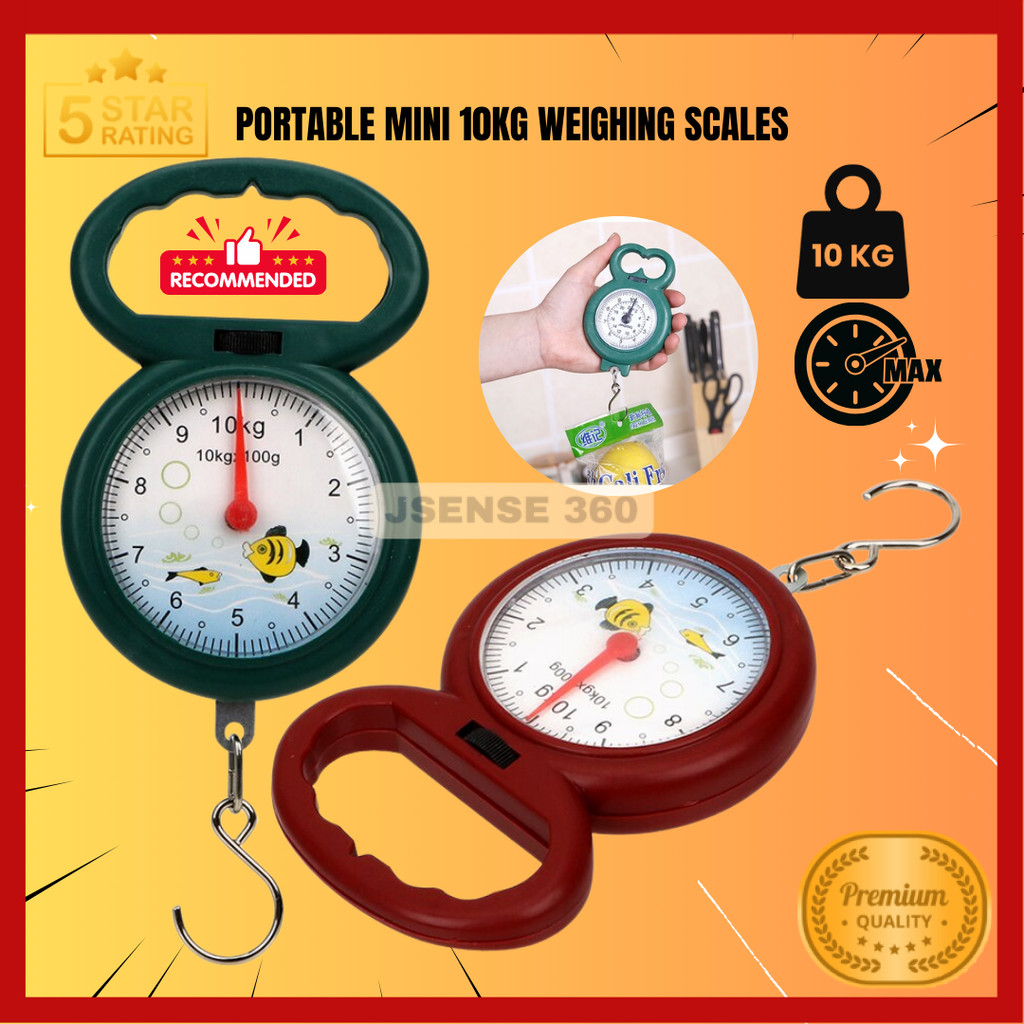 Portable Mini 10kg Weighing Scales for Fishing Pocket Luggage Pointer ...